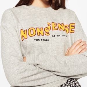 ZARA 🥂Zara Contrast text nonsense sweater